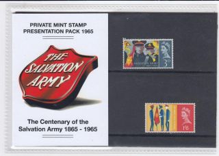 GB 1965 SALVATION ARMY PRIVATE PRESENTATION PACK SG 665 666 MISSED GPO RARE 4