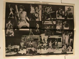 1981 The Rolling Stones Poster " On The Road With The Stones " 22 " X 17 " Rare