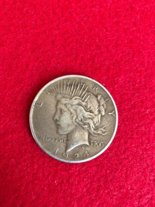1924 Silver Dollar Vintage Rare