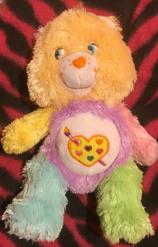 Care Bears Work Of Heart Fuzzy Multicolored Plush Discontinued Rare