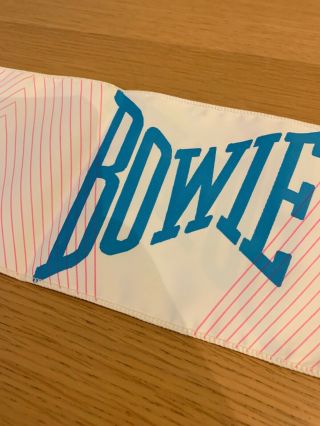 Rare Vintage Classic Rock 1985 David Bowie Wembley Concert Tour Scarf