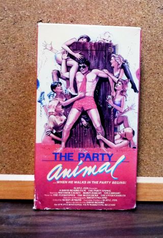 The Party Animal (vhs 1985) Timothy Carhart,  Teen Sex Comedy Cult Rare