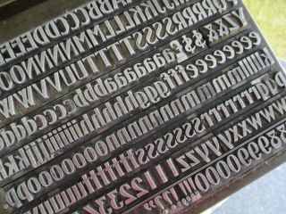 Letterpress Printing 36 Pt Florentine Bold Extra Condensed Type Set Rare