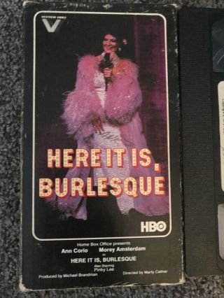 Here It Is,  Burlesque Rare Oop Vhs Tape Hbo Vestron 1979 Film Ann Corio Broadway