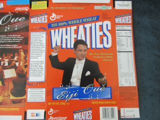 (9) WHEATIES 1995 RARE EIJI OUE CEREAL BOXES minnesota orchestra Factory Flat 3