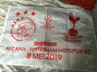Tottenham Spurs Flag Ajax Champions League Ecl White Hart Lane Semi Final Rare