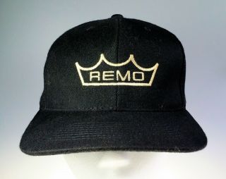Remo Drum Head Percussion Snapback Baseball Cap Hat Tour Gear Embroidered Rare