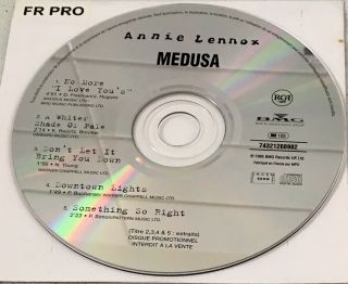 Annie Lennox Medusa Rare French 5 - Track Sampler Cd Promo Eurythmics 1995