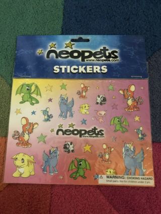 Rare/hard - To - Find Neopets Sticker Pack (includes 2 Sheets)