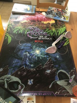 The Dark Crystal San Diego Sdcc Comic Con Netflix Signed Giant Poster Rare Swag