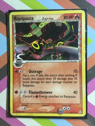Rayquaza 26/110 EX Holo Phantoms Set Near Rare Pokemon Card 3