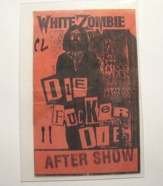 Rare 1992 White Zombie / Rob Zombie Back Stage Pass – Charles Manson
