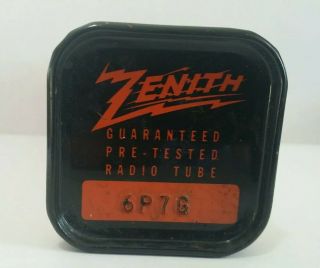 1 Rare True Nos Factory Zenith Type 6p7 G Vacuum Tube
