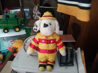 Rare Sparky The Fire Dog Plush Stuffed Animal 12 Inch