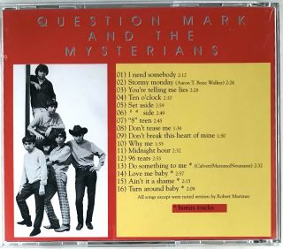 ? Question Mark And The Mysterians 96 Tears Rare CD with 4 Bonus Tracks 16 total 3