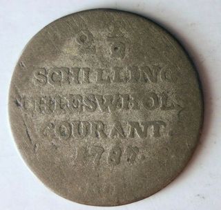 1787 Denmark (german Holstein/schleswig) 2 1/2 Schilling - Rare Silver Coin - 81