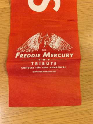 Rare Vintage Classic Rock 1992 Freddie Mercury Queen Wembley Concert Tour Scarf