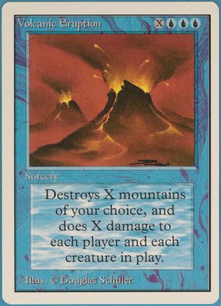 Volcanic Eruption Unlimited Spld Blue Rare Magic Gathering Card (36671) Abugames