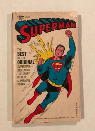 Rare Vintage Superman Book,  Authentic From 1966
