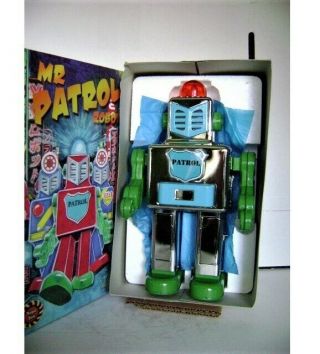 Rare Mr Patrol Robot Comet Toys/papa - San Chrome Version Mib