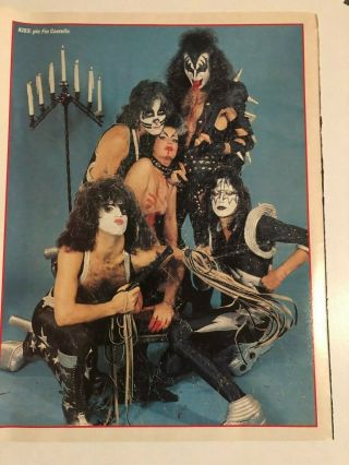 Kiss 1990 Mini Poster Fin Costello 8 " X 11 " Rare Ace And Peter