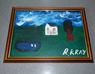 Ronnie Kray Oil Painting - Landscape - The Krays - 14 X 10 " - Prison Rare