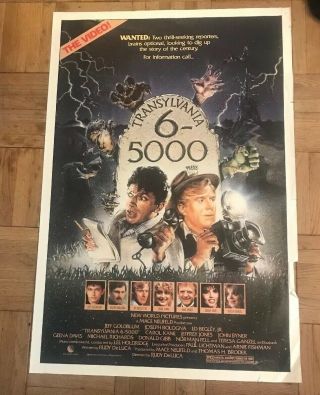 Rare “transylvania 6 - 5000” Vhs Release Movie Poster 27 X 41