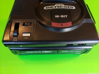 Sega Genesis 16 Bit And Sega Cd Model 1 Rare,  Powers On & Audio,  See Desc
