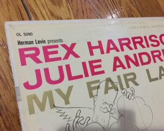 MY FAIR LADY MUSICAL VINYL 1960 ' s JULiE ANDREWS REX HARRISON RARE AUDREY HEPBURN 2