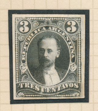 RARE ARGENTINA STAMPS 1888 70 3c CELMAN COLOUR TRIAL PROOFS THICK PAPER,  MH VF 3