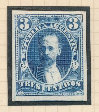 RARE ARGENTINA STAMPS 1888 70 3c CELMAN COLOUR TRIAL PROOFS THICK PAPER,  MH VF 4