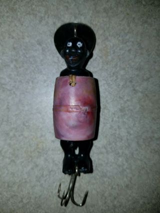 Rare Vintage Black Man Americana Collectables Fishing Lure