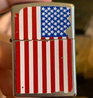 Vintage Rare Zippo Lighter 2001 " American Flag