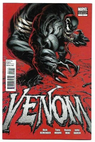 Marvel Venom (2011) 1 2nd Print Rare / Htf Red Cover Rick Remender Tony Moore