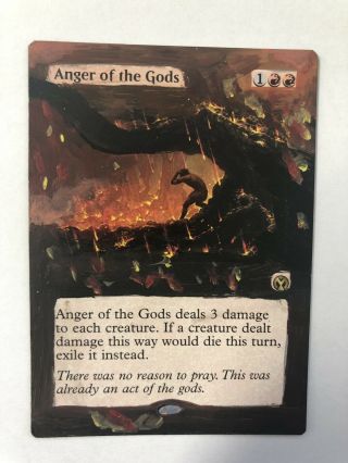 Mtg Anger Of The Gods Altered Hand Painted Iconic Masters Full Border