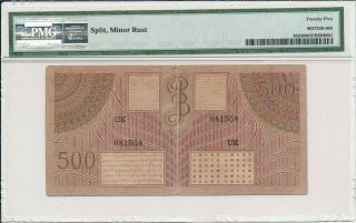 Javasche Bank Netherlands Indies 500 Gulden 1946 Rare PMG 25 2