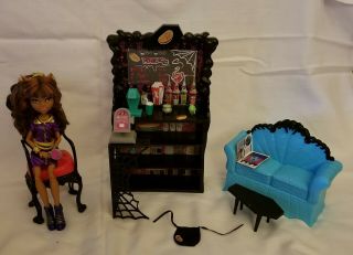 Gently Monster High Coffin Bean & Clawdeen Doll Rare Orig W/ Accessories