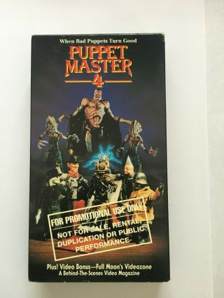 Puppet Master 4 Full Moon Horror Rare Promo Vhs