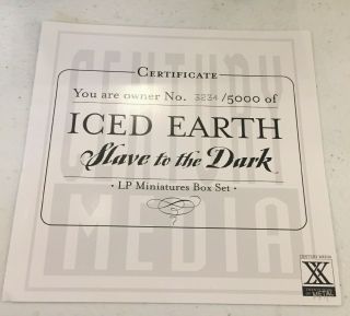 ICED EARTH - SLAVE TO THE DARK (VERY RARE 14XCD,  DVD OOP METAL 3234/5000) 2