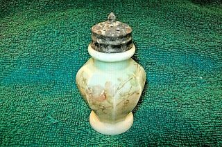 Rare Antique White Milk Glass Salt & Pepper Shaker,  1800 