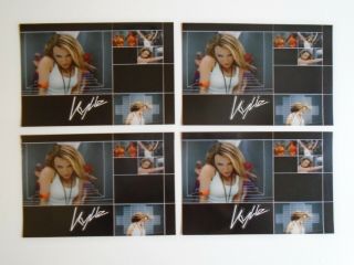 Set Of 4 Rare Kylie Sticker Postcards For The Cd " Fever " (us)