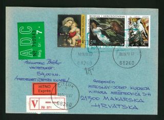 Bosnia Croatia Vf Cover Rare 1997 Europa Cept Madona