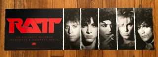 Ratt Dancing Undercover Rare Promo Poster Flat With Scalloped Edges 