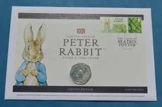 Rare Beatrix Potter Peter Rabbit Stamp Coin Cover 2016 Peter Rabbit 50p Pnc Fdc