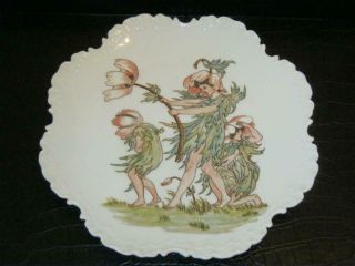Stunning Rare Antique Hand Painted Rosenthal Porcelain Fairies Cabinet Plate