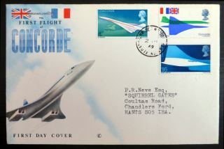 Gb 1969 Concorde Rare Pre - Release Fdc Handstamped 2 Days Early Bp131