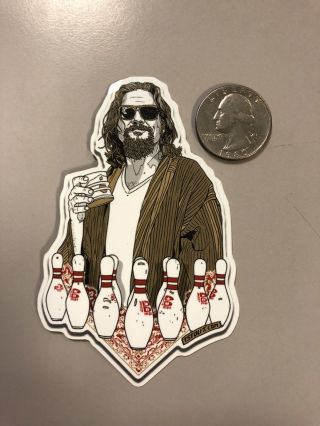 TYLER STOUT THE BIG LEBOWSKI RARE STICKER THIS IS A PRIVATE RESIDENCE Pros Cons 3