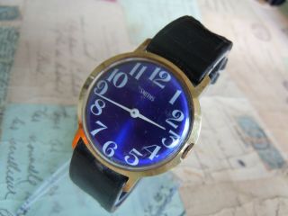 Rare Vintage Mechanical Smiths Wristwatch With Electric Blue Dial Circa 1960 