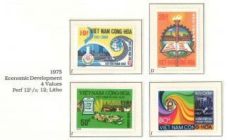 South Viet Nam - 1975 - Un - Issued Stamps - Economic Development - Mnh - Rare