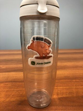John Deere Tervis Water Bottle " I Dig Dirt " Rare Find